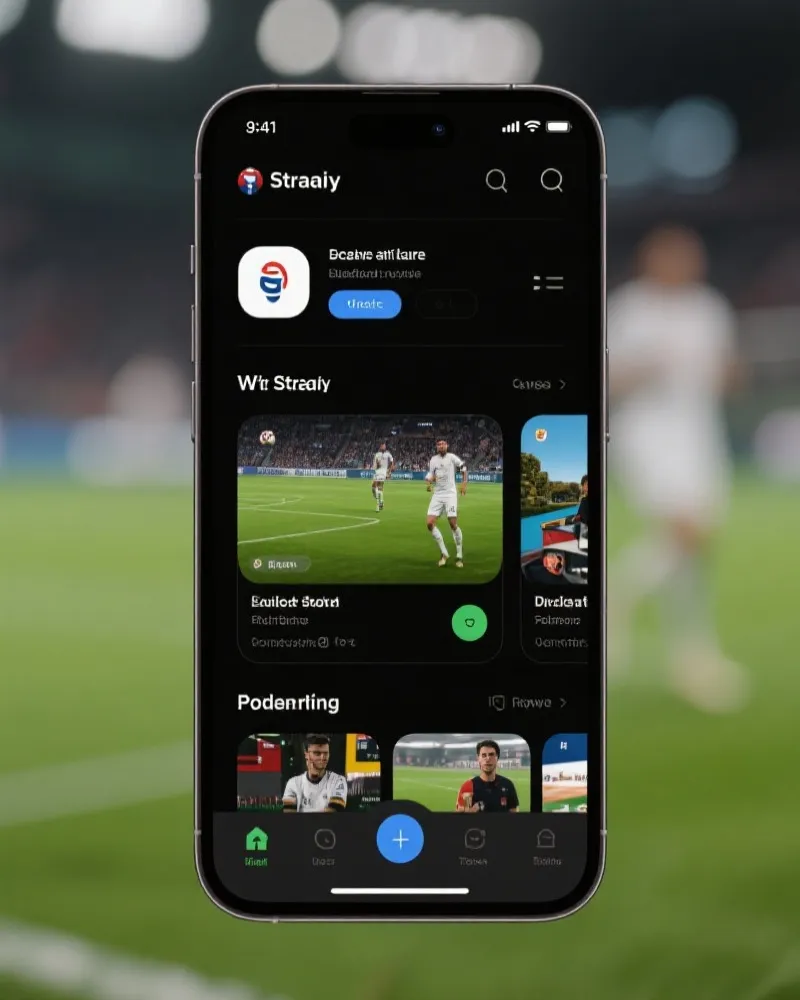 体育直播APP界面示意